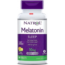 Natrol Suplemento de Melatonina 10mg Fast Dissolve Sabor Citrus (60 Comprimidos)
